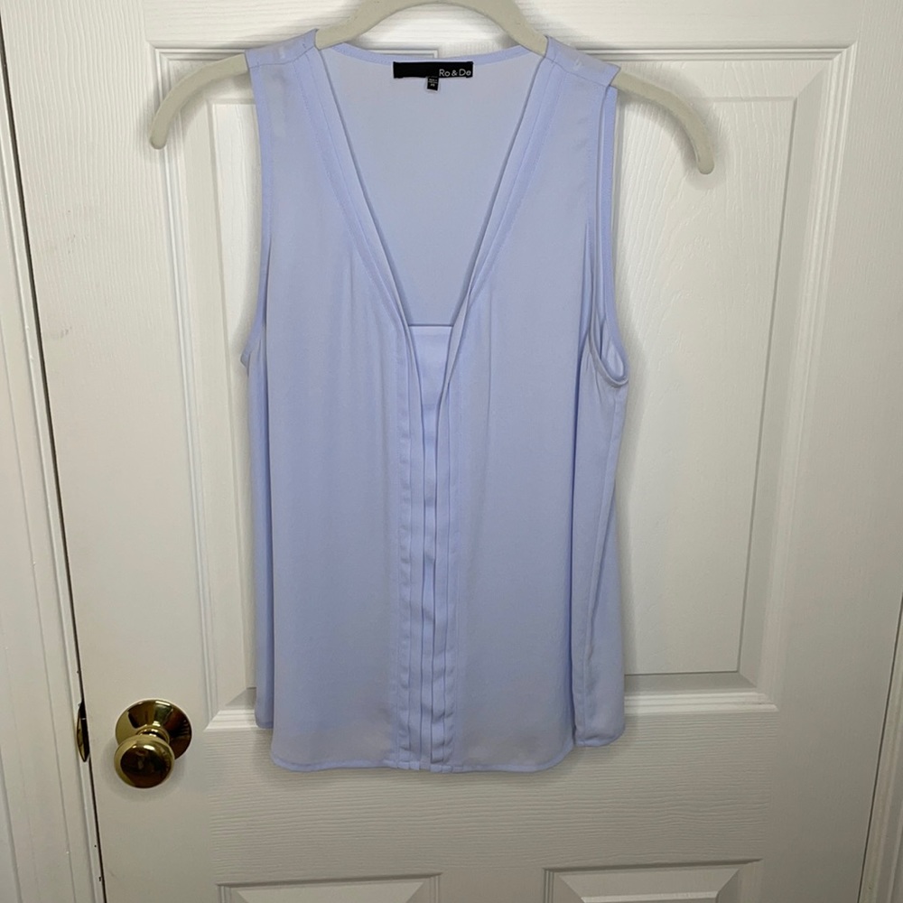 Ro & De baby blue blouse size extra small